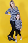 Детская футболка "Морячка" ДФ 147 Family look (полоса)
